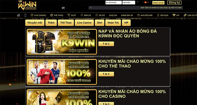 Khuyến mãi nhà cái K9Win